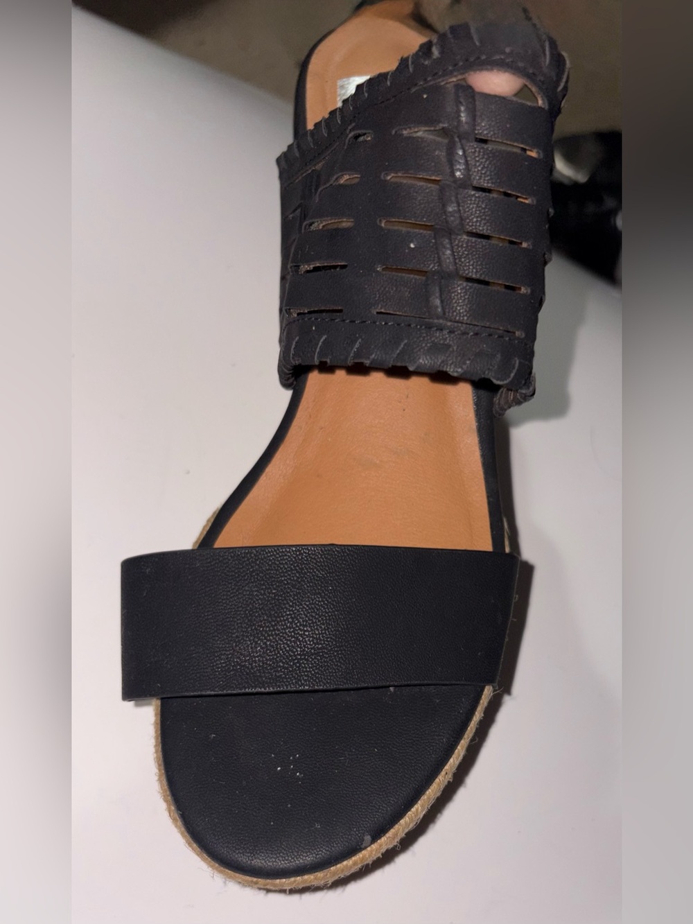 DV by Dolce Vita Women’s Black Braided Platform Wedge Sandals Size 9 Espadrille